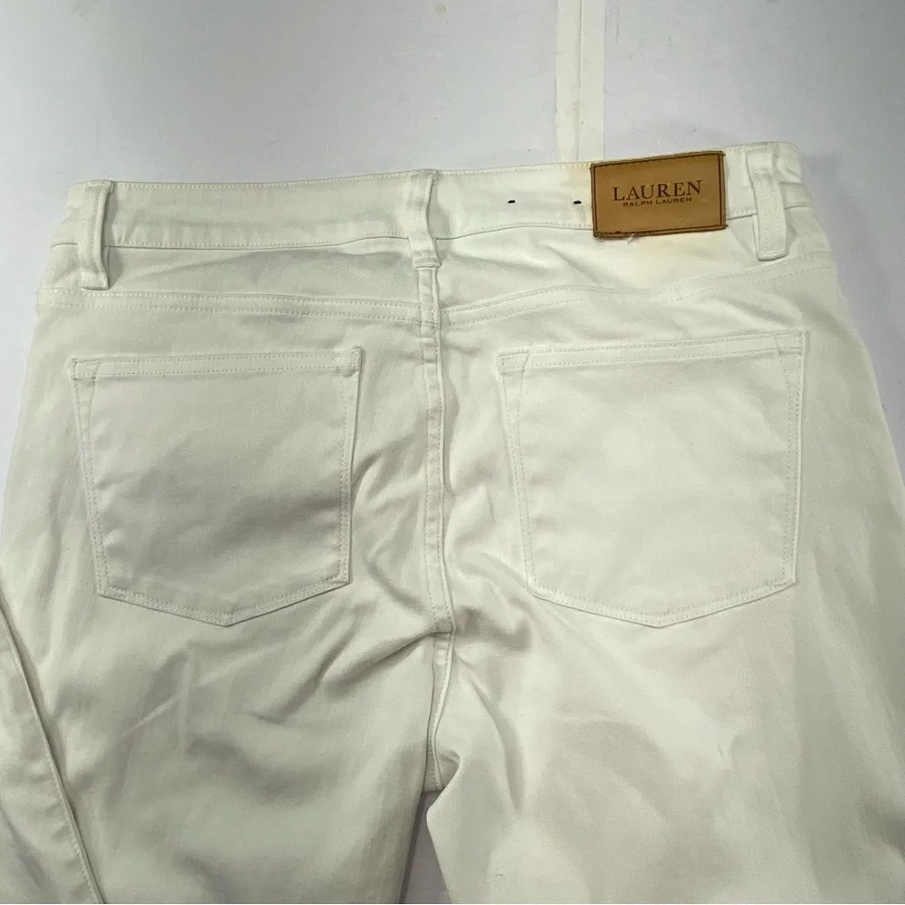 LAUREN RALPH LAUREN LRL Modern Straight Curvy Jeans Women’s Size 8 White - Picture 9 of 15